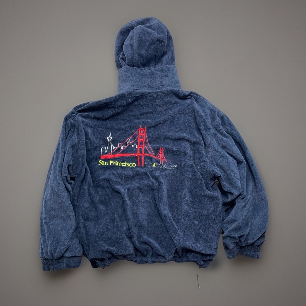 Rare VTG Reversible City of San Francisco Windbreaker‎ Jacket Men Sz S - Picture 2 of 12